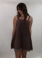 Mocha Muse Linen Dress