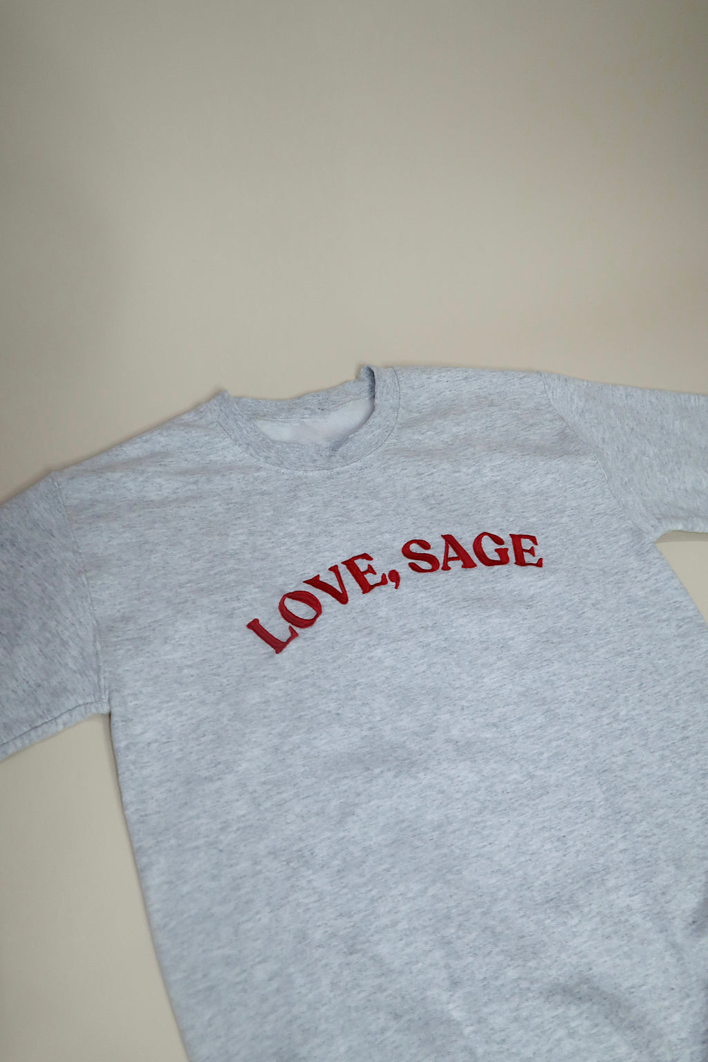 Love,Sage Signature Crewneck