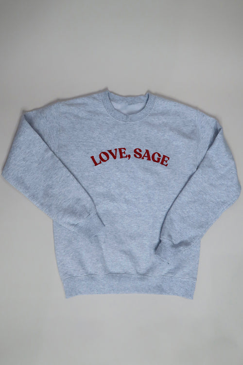 Love,Sage Signature Crewneck