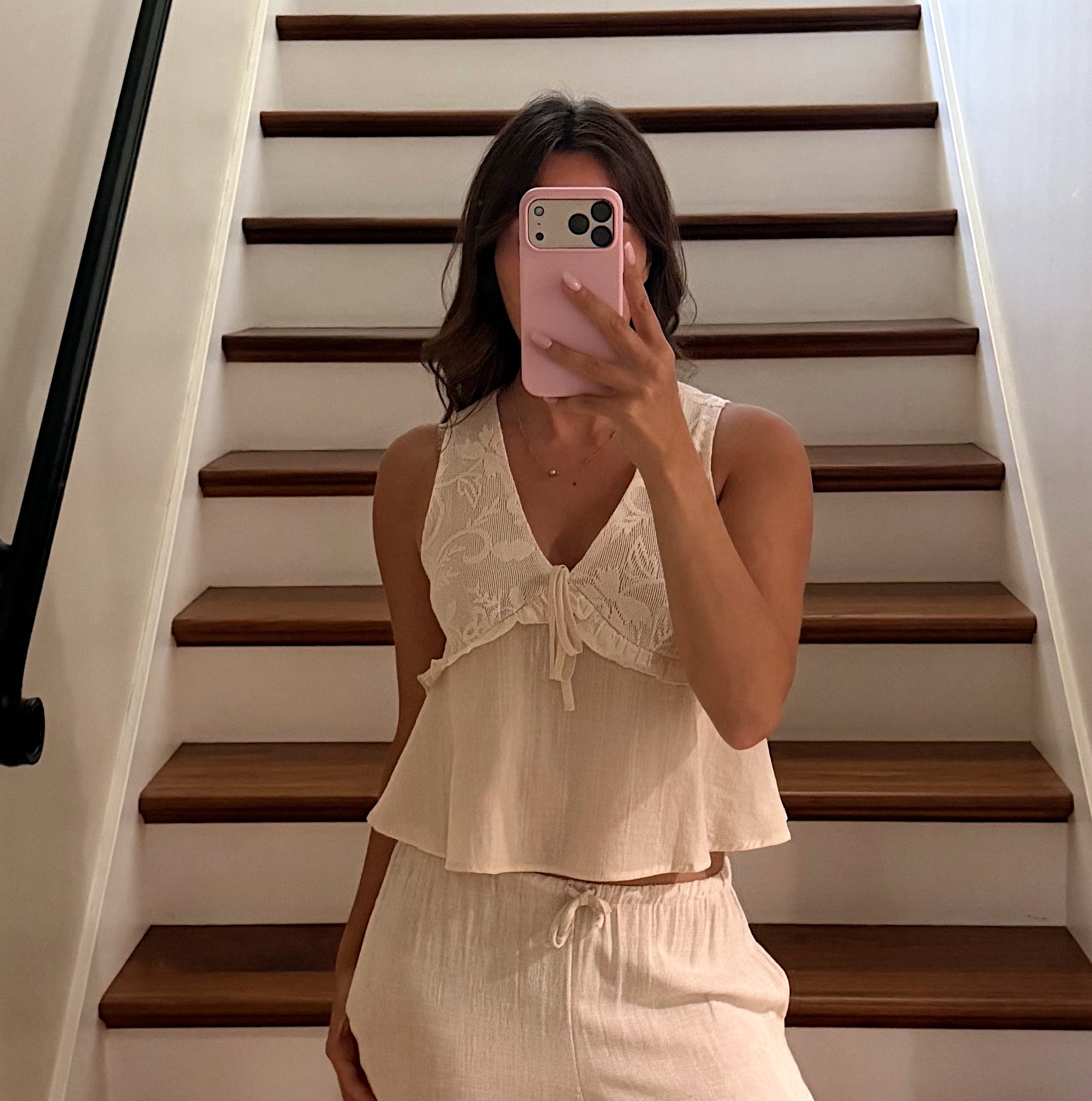 Meadow Lace Tie Tank