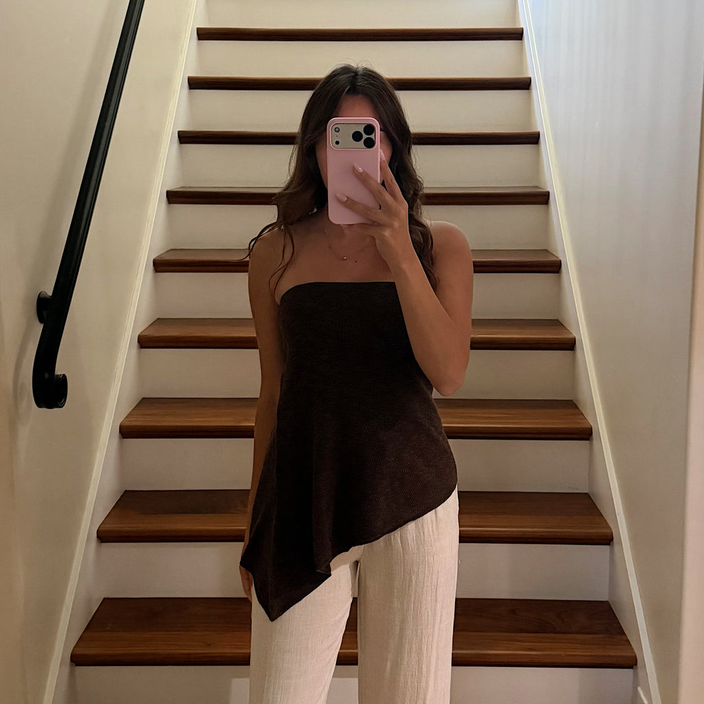 Golden Hour Knit Tube Top