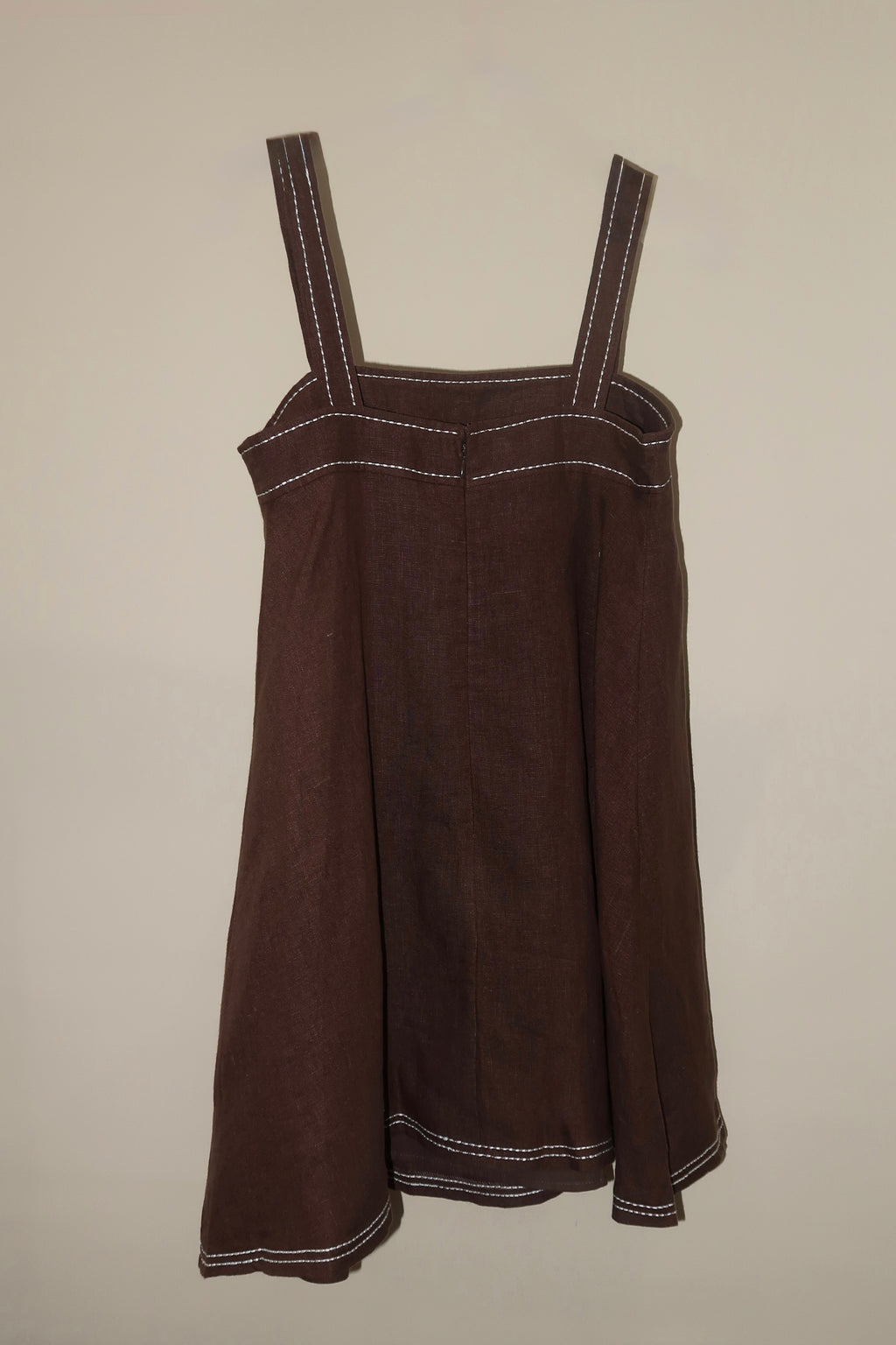 Mocha Muse Linen Dress