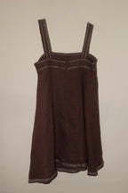 Mocha Muse Linen Dress