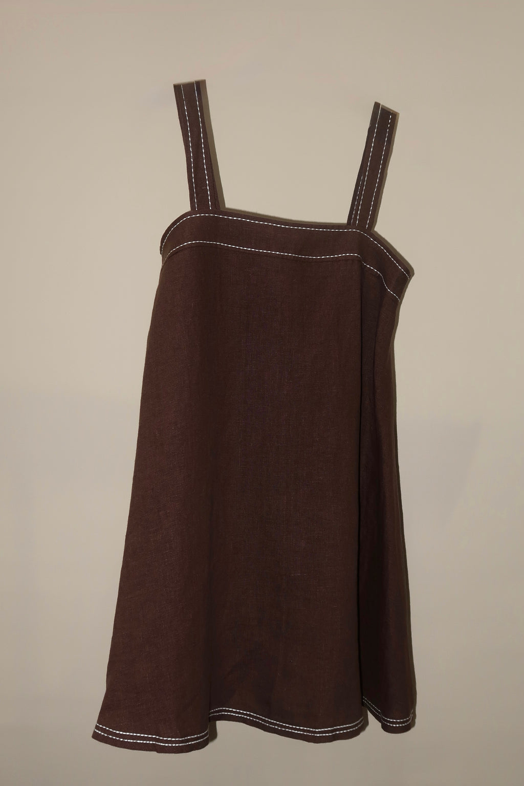 Mocha Muse Linen Dress